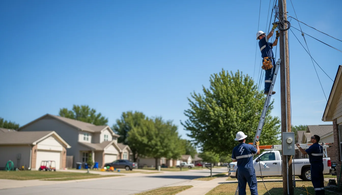 Residential electrician providing installation services in Huntington Mills, PA